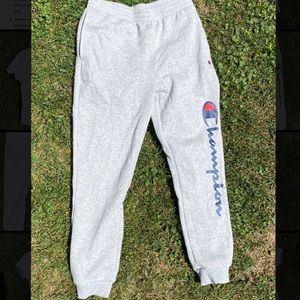 unisex champion grey sweatpants